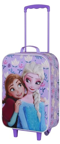 Disney Die Eiskönigin 2 (Frozen 2) Beauty-Soft 3D Trolley-Koffer, Lila, 17 x 33 x 52 cm, Kapazität 26 L