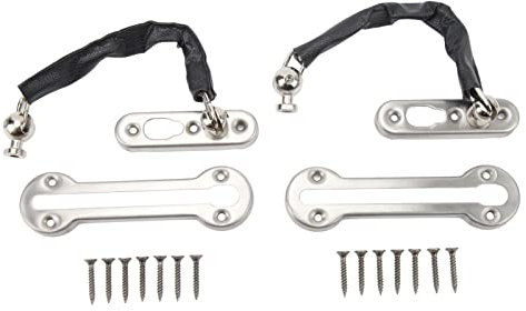 Blocco della catena delle porte in acciaio inossidabile | Catena di sicurezza pesante per hotel/appartamenti/case | La struttura primaverile previene l'ingresso forzato |