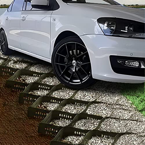 Griglia stabilizzatore per ghiaia in HDPE resistente per vialetti, parcheggi e uso esterno, sistema di stabilizzazione del terreno alto 5 cm