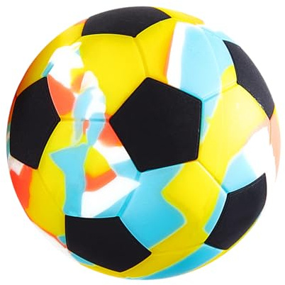 Zuasdvnk Massagebälle, Massageball in Form eines Fußballs, Sportgerät aus Silikon, elastisch für Yoga, Fitnessstudio und Bewegungen, geeignet für Hände, Füße und Rücken