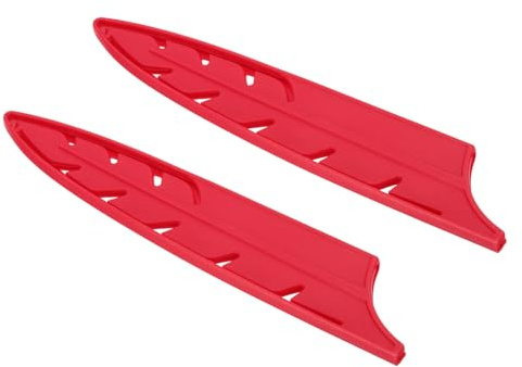 PATIKIL ABS Safety Knife Cover Sleeves for 8 Chef Knife, Universal Chopping Edge Guard Blade Protector Sheath for Kitchen Bar, Red, 19.7cm L, Pack of 2