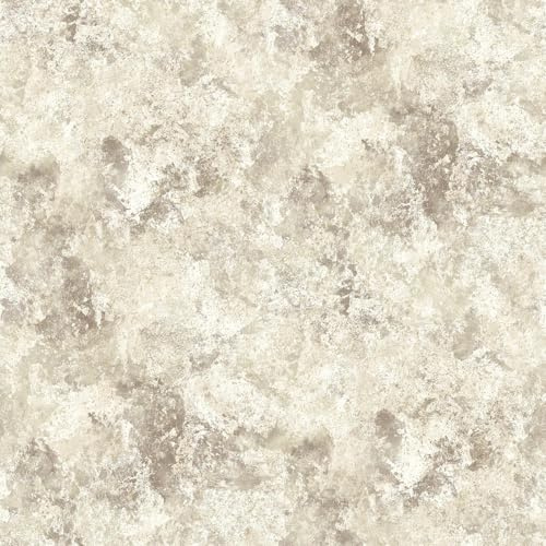 SOPHIE LAURENCE Cream Stone Effect Wallpaper Rustic Textured Silver Metallic Shimmer Feature