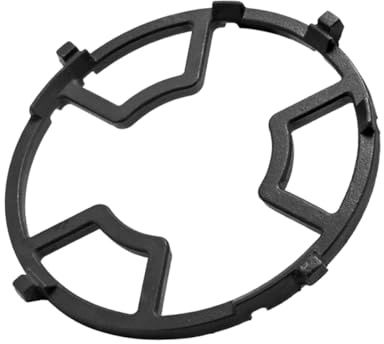 VALICLUD Support Fonte pour Wok et Casserole Accessoire Robuste pour Brûleur de Gazinière Adapté Plupart des Plaques de Cuisson Noir Compact