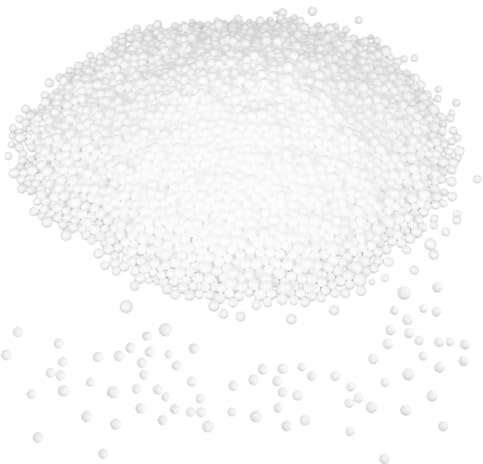 Amosfun Soft Foam Bean Bag Filling Beads White Pellets Odorless Cushion Stuffing for Sofa Refill Comfortable Support Bean Bag Chair Filler for Lounging and Relaxation