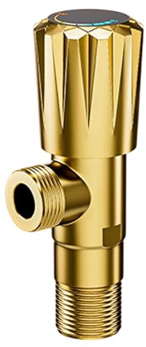 SZLIFE Robinet d'arrêt doré pour toilettes de salle de bain - Accessoires polyvalents - Robinet de lavabo