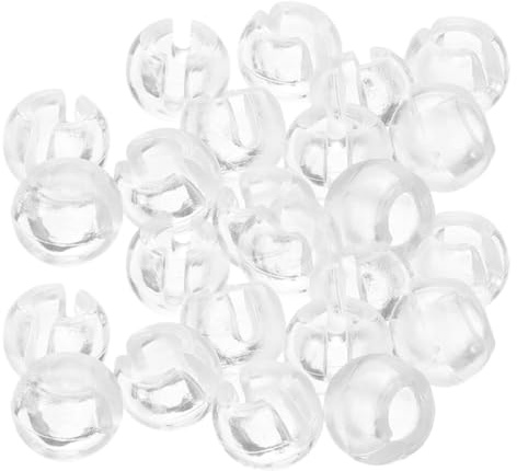 Mikikit Topes Transparentes de Cadena de Cuentas para Persianas Verticales, Fijadores para Cortinas Enrollables, 24 Piezas, Accesorios Funcionales para Sala, Cocina y Baño
