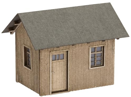 NOCH Streckenhäuschen, realgetreues Modellgebäude für die Spurweite H0, Laser-Cut Bausatz für detailreiche Bahnszenen