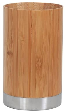 MSV Zahnputzbecher Bambus, Mehrfarbig, 30 x 20 x 15 cm