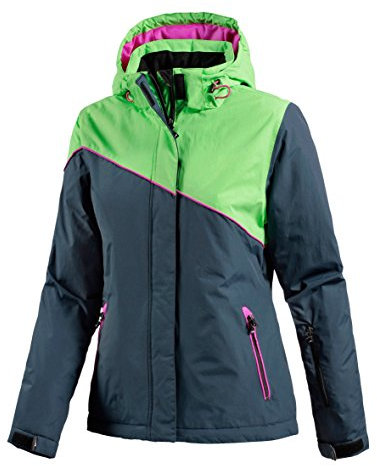 Maui Wowie Damen Snowboardjacke Snowboard Jacke Kapuze (Petrol/Grün, S)
