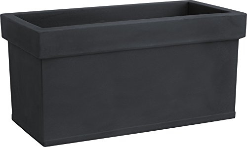 Nicoli Vaso Cassetta Themis 80X40CM Antracite per Fiori Balcone Esterno