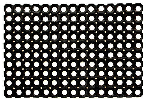 OLIVO.shop | ROBUST zerbino in gomma per esterni, zerbino antiscivolo pioggia, Tappeto drenante per esterno in gomma forata, antiscivolo a griglia, varie misure (40x60 cm)