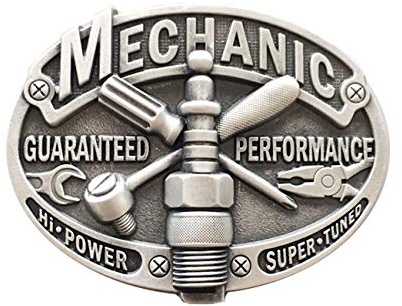Piratenladen Buckle Mechanic, Mechatroniker, KFZ- Mechaniker, Schrauber, Gürtelschnalle