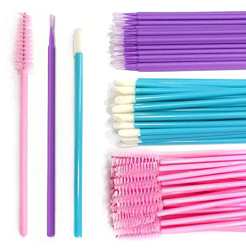 150 pezzi di bastoncini per mascara usa e getta, pennelli per labbra e micro pennelli per applicatori, kit di strumenti di bellezza per il trucco, dettagli per sopracciglia, labbra e trucco