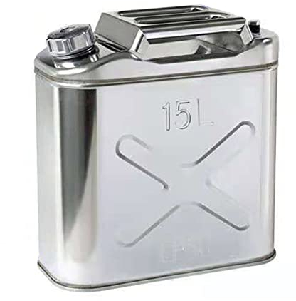 Garrafa bidon de Metal de 5L/10L/15L/20 litros + Grifo para agua boca ancha ideal para agua gasolina y químicos también como deposito para aire acondicionado camping furgoneta camper