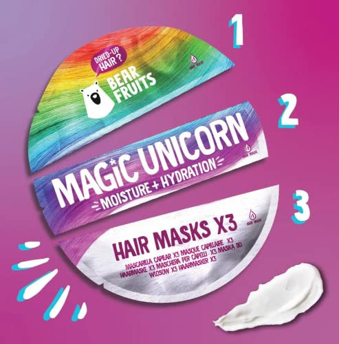 Bear Fruits Magische Feuchtigkeits-Haarmaske, Nachfüllpack, 3 x 20ml
