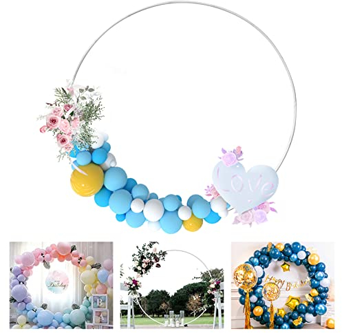 Balloon Circle Frame Kit, Circular Balloon Stand Balloon Arch Kit, Backdrop Stand Kit, Round Arch Frame for Wedding, Birthday Party, Festival Decoration (Improved Version 180 cm)