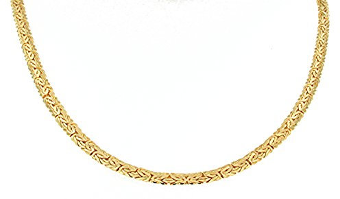 Original italienische ovale Königskette vergoldet 5 mm 70 cm Halskette Damen Herren Schmuck ab Fabrik tendenze Italy