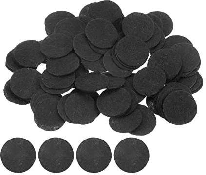 HARFINGTON 300pcs Round Felt Circles, 20mm 3/4 Pre Cut Felt Craft Pads Non-Woven Mini Felt Fabric Circles for DIY Sewing Handcraft Cut Projects Craft Finishing, Black