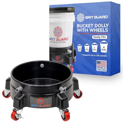 Grit Guard Dolly Wagen für Auto Wascheimer | kompatibel mit gängigen Autowascheimern