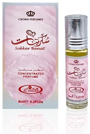 Al Rehab Perfume Concentrado 6 ml - Aceite de Perfume Sukkar Banat Misk - Fragancia Unisex Musk