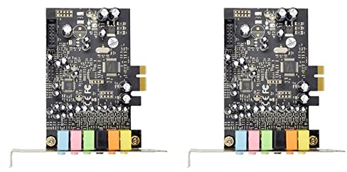 Censous 2 tarjetas de sonido PCIe 7.1CH sonido envolvente estéreo PCI-E integrado 7.1 canales audio CM8828