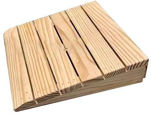 Solid Wood Curb Ramps, 7-15 cm Rise Portable Non-Slip Threshold Ramps For Garage, Patio Door Shed, Loading Dock, Driveway Wheelchair Sidewalk (Size : 35x38.8x15cm/13.8x15.3x6in)