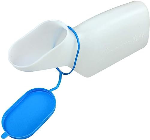 Urinflasche mit großem Fassungsvermögen, für Damen, mit Deckel, tragbar, Weiß