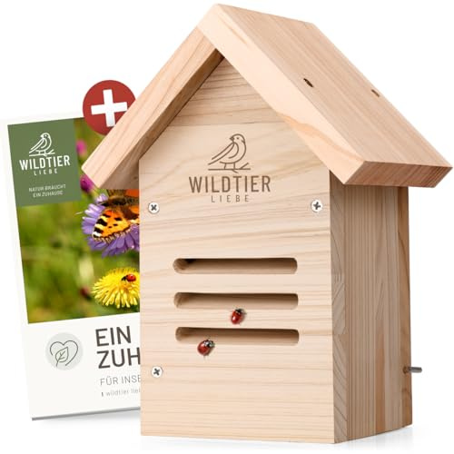 wildtier liebe Coccinelle resistente alle intemperie e non trattata, in legno massiccio, coccinelle, hotel per insetti