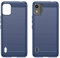 KOARWVC Phone Case for Nokia C12, Carbon Fiber Shockproof Rugged Shield Soft TPU Back Cover Case with HD Screen Protectors, Blue