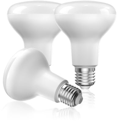 Lamptobe R80 LED Spotlight Bulbs Screw E27, 10W E27 LED Bulb, 4000K Cool White, 870LM, 120° Beam Angle, 60W Equivalent Replacement Bulb, for Living Rooms, Kitchens, Bedrooms, 3 Pack