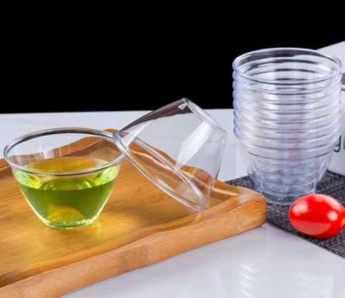 SLTAXAR 100 Stück Schnapsgläser 6cl/60ml Plastik Shotgläser Transparente Schnapsbecher Stamperl Pinnchen für Party Weihnachten