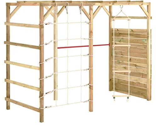 SKM Estructura Escalada Madera de Pino impregnada 240x100x170 cm,Juegos y Juguetes,Estructuras para Juegos al Aire Libre,3059954
