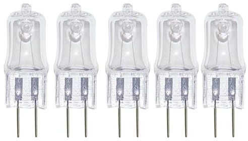 UGEFKMQ Halogenlampen G4 20W 230V AC Halogen Stiftsockellampe G4 35W Kapselglühlampen dimmbar warmweiß für Kronleuchter, Wandlampen, 5PC 35 W