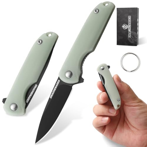 DRACHENADER Cuchillo Llavero, Acero 5Cr13moV, Longitud De La Hoja 5,2 Cm, Para Camping Al Aire Libre