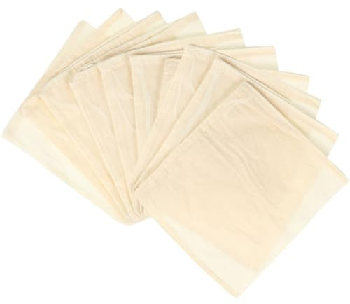 PRETYZOOM 10piezas Bolsas De Filtro De Té De Algodón Cordón Para Medicina Coladores Guisos y Infusiones