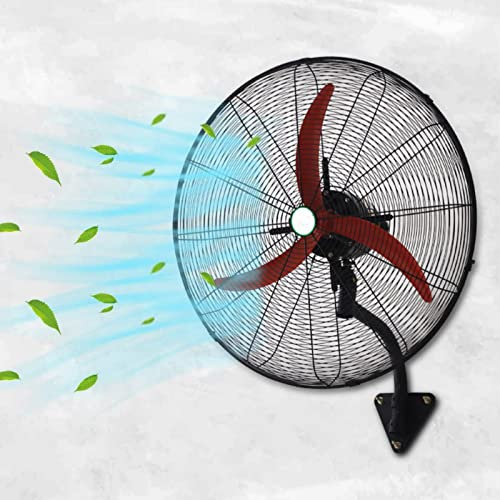 Pedestal FansWall Mount Fan Oscillating, Adjustable Tilt, Heavy Duty Metal Wall Fan, Industrial, Commercial, Residential Use (Size : 78cm/31in) (68cm/27in)