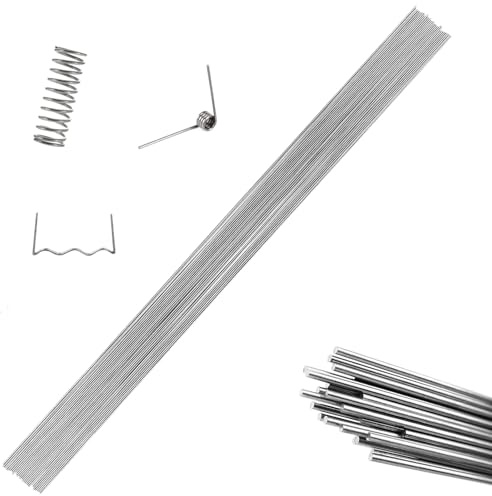Federstahldraht Draht zum Basteln Edelstahldraht 30 Stück Federstahl Gerade 0.4 mm Federdraht Edelstahl-Federdraht 400 mm Vollschaftstäbe Edelstahl Draht Metallstab Hartdraht (0.4mm x 400mm)