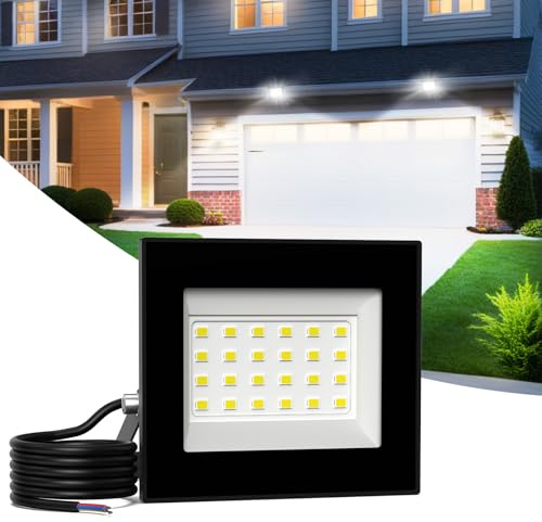 Probapro 30W LED Floodlight Outdoor - 3000LM Super Bright Security Light with 180° Adjustable Bracket & IP66 Waterproof Rating | Durable Outdoor Lighting for Gardens, Garages, Yards