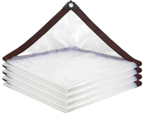 Bache Transparente Exterieur, Bâche Transparente avec Oeillets, Imperméable, Anti-déchirure, pour Meubles de Jardin, pour l'extérieur, Isolation des Plantes, avec Corde de, 1x2m