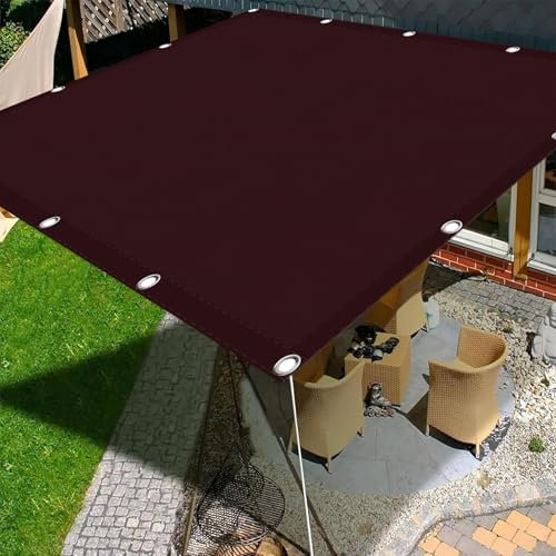 Vela Ombreggiante Rettangolare 3 x 4 m Antistrappo, Resistente Alla Muffa Tenda Parasole Rettangolare Robusto e Stabile per Pergola, Cortile, Sabbia, Weinrot
