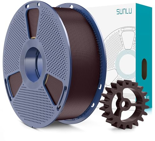 SUNLU PLA+2.0 Filament 1.75mm, Upgrade PLA Plus 3D Drucker Filament, Stärker und robuster, High Speed PLA+ Filament, Maßgenauigkeit +/-0,02mm, 1KG 3D Druck PLA+ Filament, Geröstete Kastanie