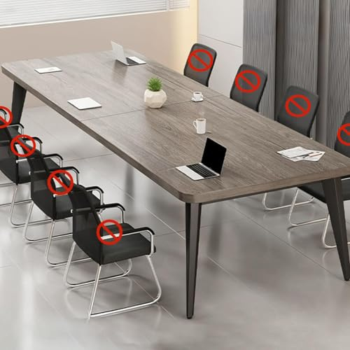 YHWKGZ Konferenztisch, Großer Meeting Executive Training Desk, Seminartisch aus Holz im Business-Stil, Rechteckiger Besprechungsraum for Büro for 6-8 Personen, for Büro(240x100x75CM)