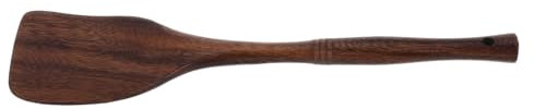 Abaodam Spatule En Bois Pelle à Long Manche Ustensiles De Cuisine Au Wok Spatule De Friture Plate à Frire Antiadhésive Pelle De Camping Ustensiles De Cuisine En Bois Brun