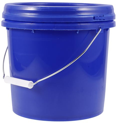 QUMIIRITY Pp Material Paint Pail Handle Round Bucket Lid Easy to Carry Store for Home Workshop