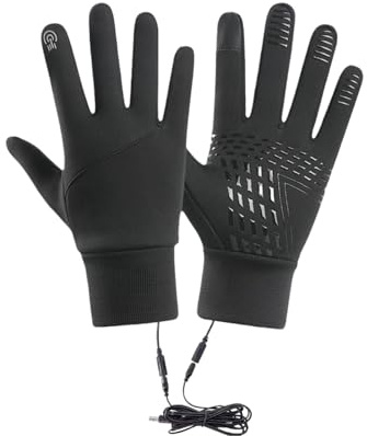 Gants chauffants imperméables pour homme, gants chauffants thermiques – Gants coupe-vent pour le ski, la pêche sur glace, la chasse, la randonnée, le snowboard, le cyclisme, le sport, la promenade du