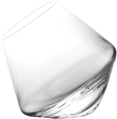 Toyvian Vaso de Whisky Tipo Tumbler de Cristal 300ml, Redondeado