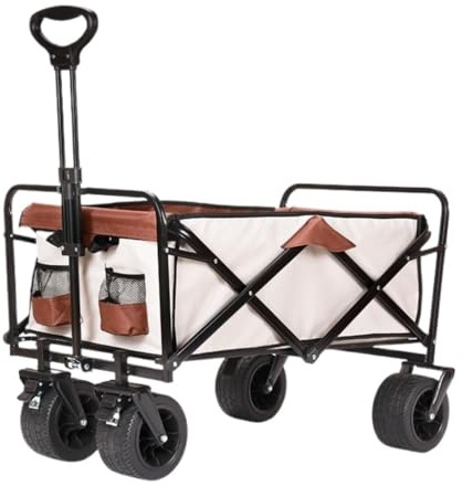 Carrello da pesca pieghevole portatile Carrello multifunzionale da campeggio all'aperto per picnic e spiaggiaLeggero carrello bianco per un facile trasporto e stoccaggio