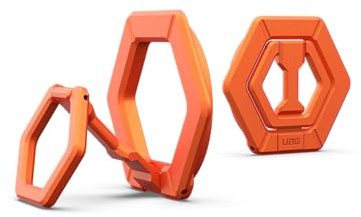 URBAN ARMOR GEAR UAG Magnetic Phone Ring Stand Compatible with MagSafe Magnet, Removable Metal Finger Ring Grip & 360 Rotation Adjustable Kickstand for iPhone 17, Galaxy S26, Burnt Orange