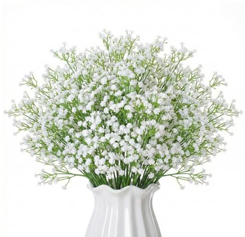 CIYIN 18 Stück Schleierkraut Künstlich Wie Echt, 28cm Fake Deko Künstliche Blumen, Kunstblumen Frühling, Gypsophila Artificial Flowers für Bastelarbeiten Hochzeit Home Decor (Weiß)