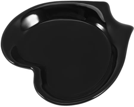 MAGICLULU Poggiamestolo in Ceramica Nero per Cucina Materiale Affidabile e Design Elegante, Supporto per Cucchiai e Cucchiaini da Caffè su Piano di Lavoro, per Utensili da Cucina